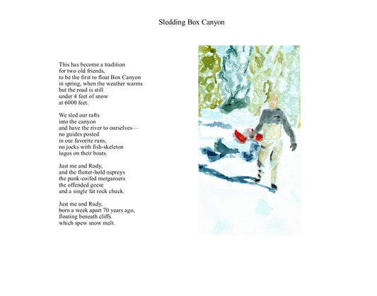 Watercolor Print 11"x14", Sledding Box Canyon