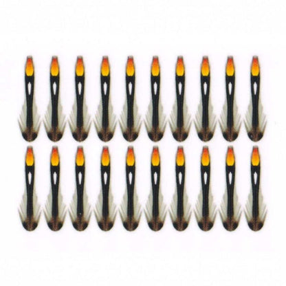 Synthetic JC (Gallus sonneratii) 17mm Small (180 feathers Bulk Pack)