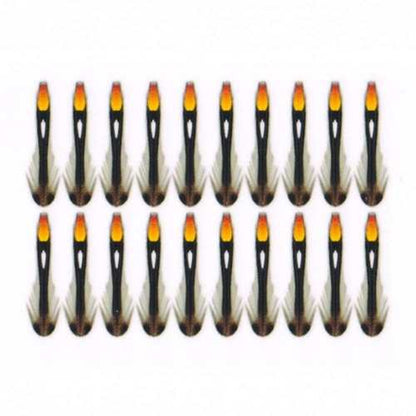 Synthetic JC (Gallus sonneratii) 17mm Small (180 feathers Bulk Pack)