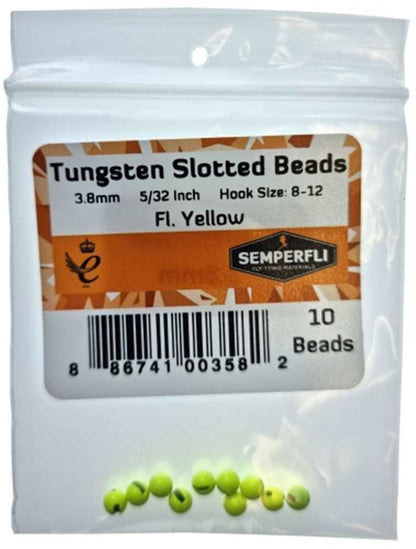 Tungsten Slotted Beads 3.8mm (5/32 inch)