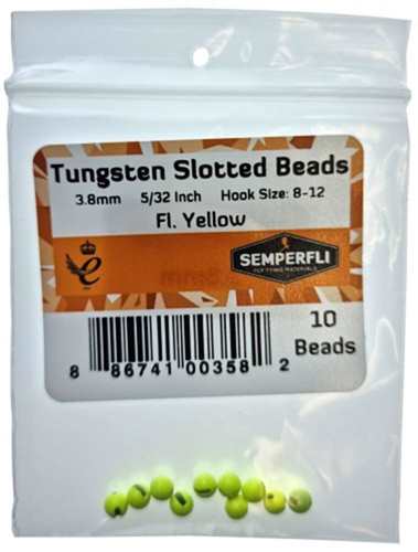 Tungsten Slotted Beads 3.8mm (5/32 inch)