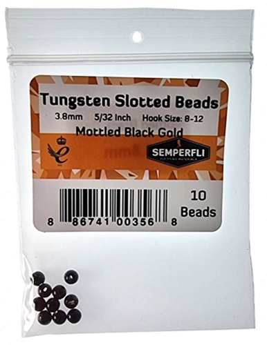 Tungsten Slotted Beads 3.8mm (5/32 inch)