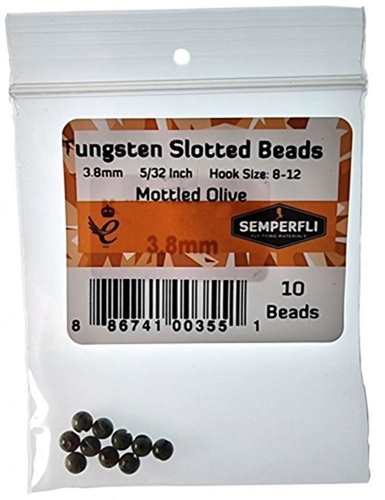 Tungsten Slotted Beads 3.8mm (5/32 inch)
