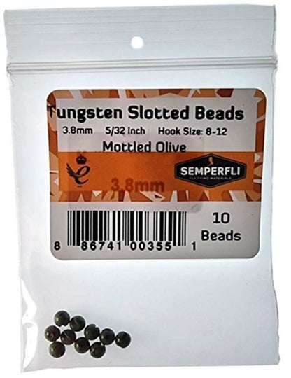 Tungsten Slotted Beads 3.8mm (5/32 inch)