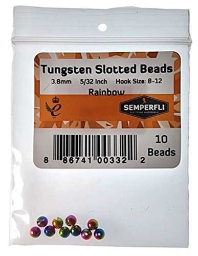 Tungsten Slotted Beads 3.8mm (5/32 inch)