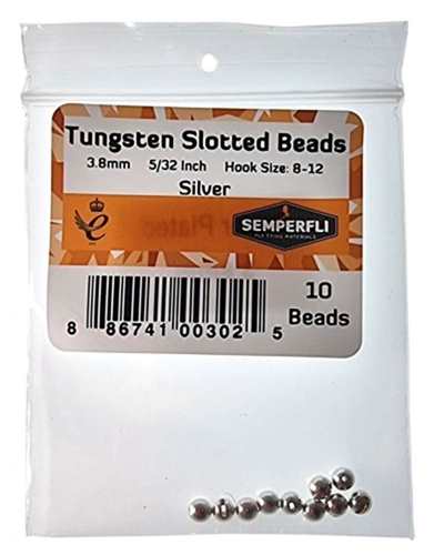 Tungsten Slotted Beads 3.8mm (5/32 inch)