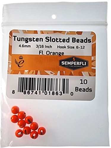 Tungsten Slotted Beads 4.6mm (3/16 inch)