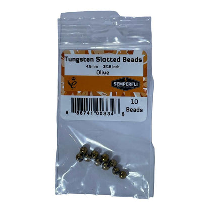 Tungsten Slotted Beads 4.6mm (3/16 inch)