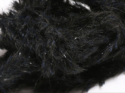 Medium 10mm Speckled Black Mohair Scruff
