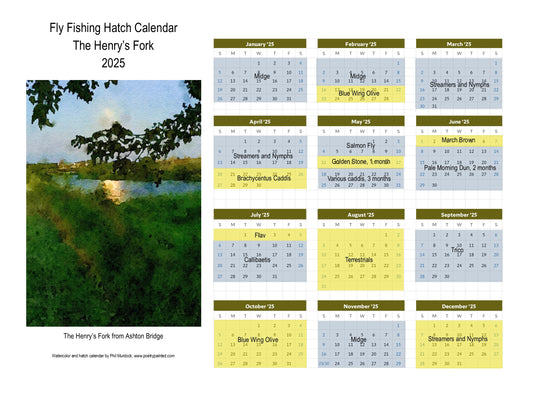 Hatch Calendar 12"x16", Henry's Fork