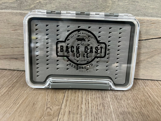 Medium Clear Fly box, Tear drop foam