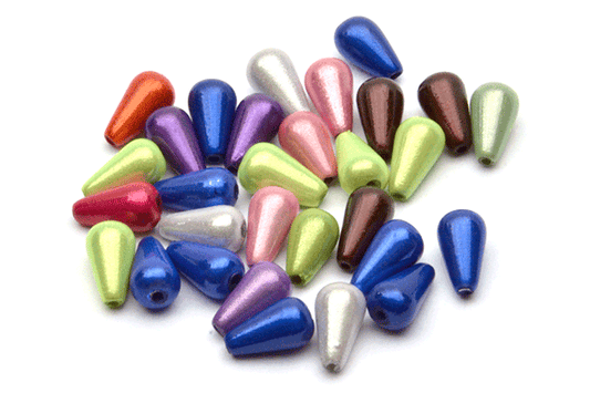 Teardrop Streamer Beads - Assortment 6mm