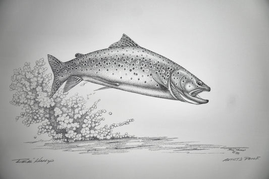 Leaping Brown Print 14"x11" - Artist Proof