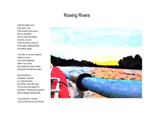 Watercolor Print 11"x14", Rowing Rivers