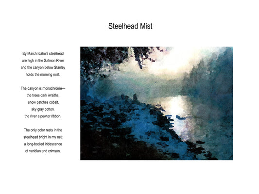 Watercolor Print 11"x14", Steelhead Mist